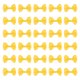 thumbnail image 1 of Uxcell 100 Pcs Lazos de Cinta con Puntos Blancos Amarillos Brillantes 1.5" x 1" Mini Lazo para Manualidades, 1 of 5