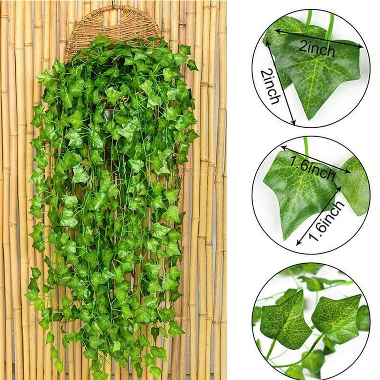 Christmas Decor Wedding Wall Green Decoration Artificial Vines Hanging Leaf  Flowers 
