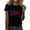 Black, variant on 4th of July Shirt for Women Summer Fashion American Flag Tops Independence Day Patriotic Round Neck Short Sleeve T-Shirt Blouses White XL
