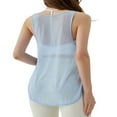 thumbnail image 2 of Women Vest Sleeveless U Neck See Through Loose Summer Split Tops, 2 of 7