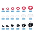 thumbnail image 3 of Uxcell 14-30mm Flash Safety Eyes, 60 Set Colorful Crocheting Safety Eyes, Plum red, 3 of 7