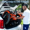 thumbnail image 4 of MOONCOOL TK1 Folding Electric Tricycle for Adults,48V 14.5Ah Removable battery, 1000W Motor, 20" Fat Tire Step-Thru 3 Wheel Electric Bicycle W/ Front & Rear Storage Bag Kit, UL2849, 4 of 17