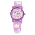 thumbnail image 1 of Montres-bracelets pour filles, montres 3D mignonnes, étanches, colorées, éducatives, pour filles de plus de 3 ans, violettes, 1 of 4