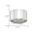 thumbnail image 2 of Mens 14K White Gold 12mm Flat Wedding Band Ring, 2 of 5