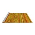 thumbnail image 2 of Ahgly Company Machine Washable Indoor Rectangle Abstract Yellow Modern Area Rugs, 2' x 4', 2 of 4