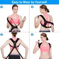 thumbnail image 4 of Corrector de postura zdzdzg para mujeres y hombres, soporte para espalda, 4 of 6