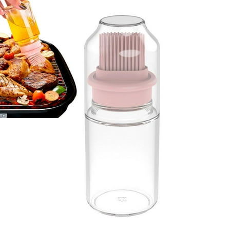 

Oil Bottle Brush Set | Portable Silicone Barbecue Oil Bottle Brush | High-Temperature Resistant Oil Dispenser Bottle with Silicone Brush