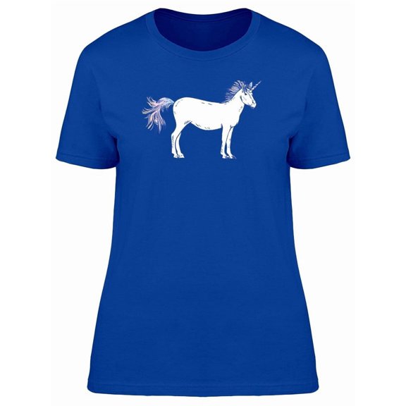 Lovely Blue Hair Unicorn Tee Women's -Image by Shutterstock