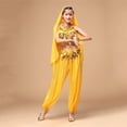 thumbnail image 4 of SJLDQY Carnival Womens Belly Dance Dress Up Sexy Sequined Tops Lace Mesh Pants Outfits Party Stage Performance Clothes Set, 4 of 4