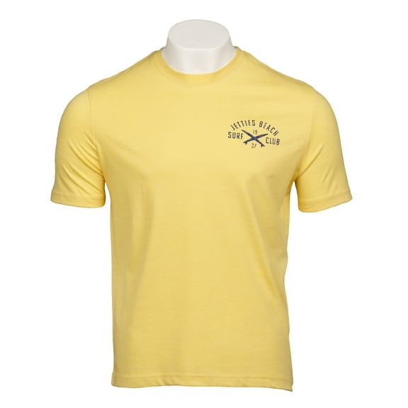 IZOD Men's Short Sleeve Graphic Tee (Lemon, Medium)