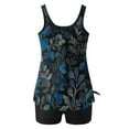 thumbnail image 5 of Tankini Swimsuits for Women 2026, Two Piece Tummy Control Bathing Suit, Floral Flowy Swim Tops with Short Swimwear, 5 of 5