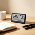 thumbnail image 4 of Digital Alarm Clock Temperature Humidity Monitor LED Display Time Date Desk Clock 3.4 In for Bedroom Office Kitchen Nightstand Table Indoor Comfort Monitor Home Weather Station Alarm Clock, 4 of 6