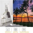 thumbnail image 5 of Palms Sunset Ocean Romantic Scene Polyester Shower Curtain for Bathroom Decor, 72x72 inch, 5 of 7