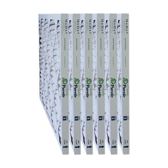 AirPurete Furnace Filters AP-3M16251 | Pack of 6 | Nominal Size: 16x25x1 | Actual Size: 15-1/2" x 24-1/2" x 3/4" | High Capacity MERV 8