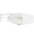 thumbnail image 5 of Full Size Platform Bed with Desk and 6 Drawers, White Wooden Storage Bed Frame with Shelves and Dressing Table, 5 of 10