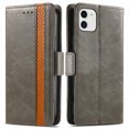 thumbnail image 3 of Case for iPhone 12 Mini Cover Leather Wallet Folio Case Book Design Flip Magnetic Closure - Grey, 3 of 5