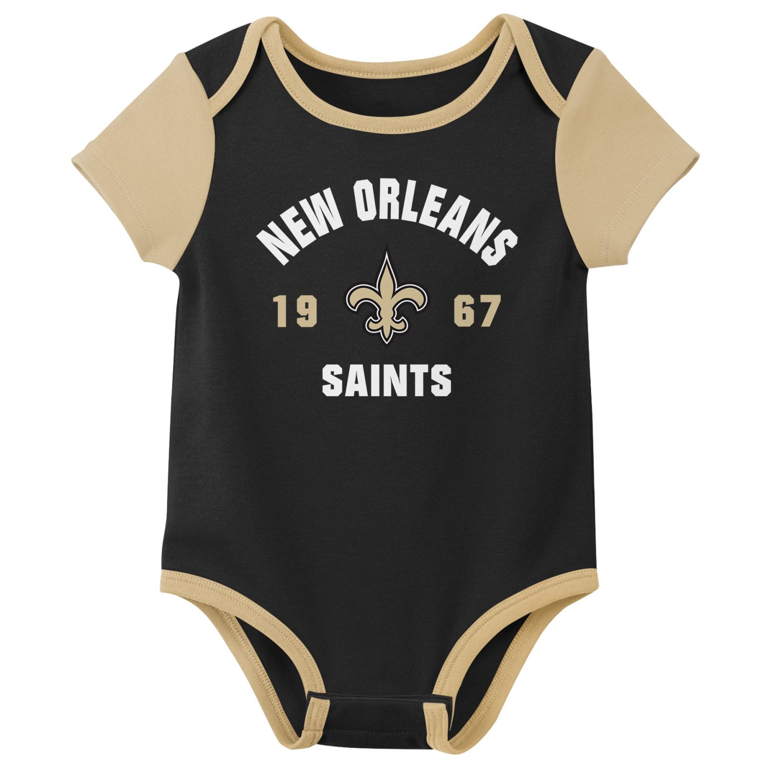 NEW ORLEANS SAINTS NFL Infant Boys 3 PackOnesie Game Day Fan Apparel