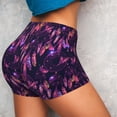 thumbnail image 5 of Yiaed Purple Dreamcatcher Print Women's Athletic Shorts Running Shorts Sporty Short High Waisted Elastic Workout Shorts for Yoga Gym Running & Sports -Medium, 5 of 8
