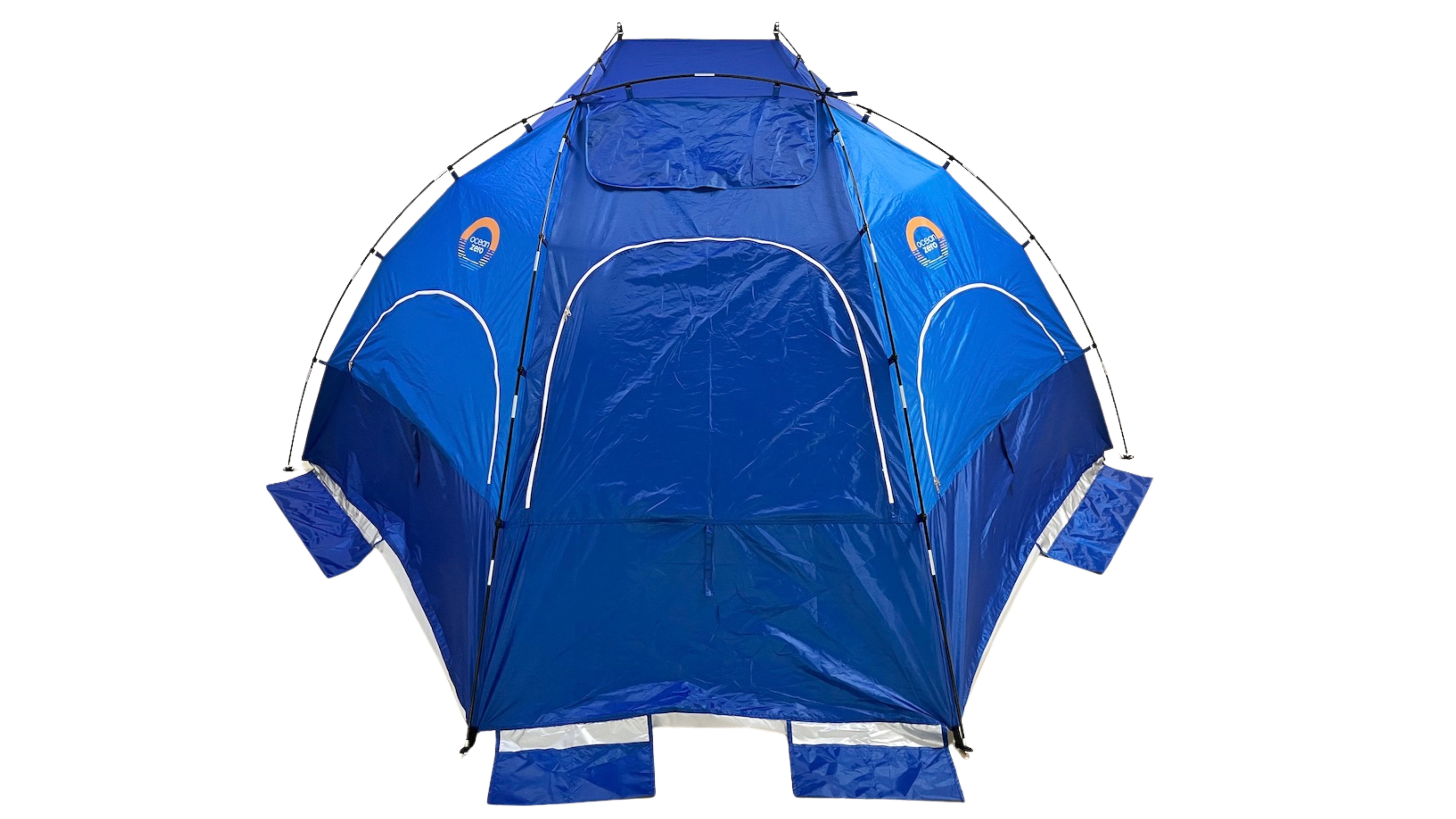 Ocean Zero Portable Beach Shade. UPF 50+. Solid Blue