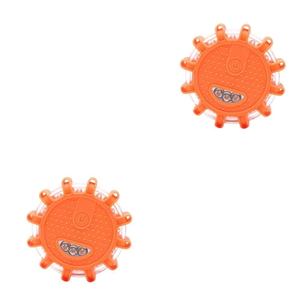 Monstrate Paquete de 2 luces LED de advertencia para puerta de coche, herramienta de luces intermitentes de emergencia para automóvil de Cadenas y protecciones para puertas de seguridad