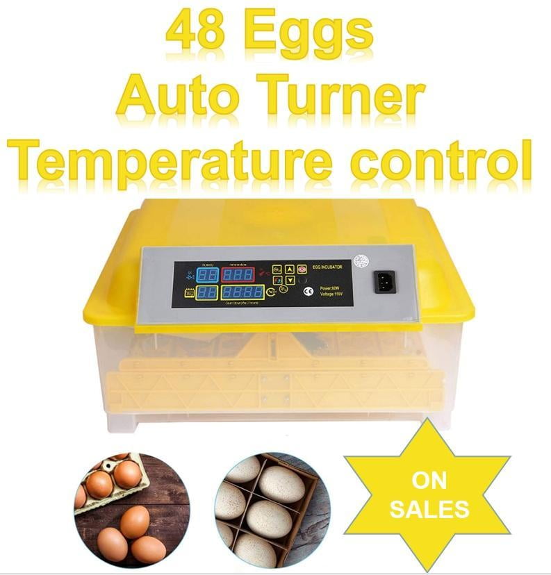 50-60Hz Digital Egg Incubator Hatcher Machine Equipment Tool 48 Eggs 80W,110V