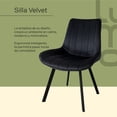 thumbnail image 3 of Comedor 4 Silla Velvet Mesa Cristal Minimal Estructura Acero negro, 3 of 8