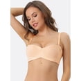 thumbnail image 5 of Unique Bargains Women's Underwire Lightly Bra Soft Unpadded Cup Lingerie Beige D 40, 5 of 6
