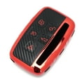 thumbnail image 3 of Car Key Case Cover, Smart Key Shell, TPU Cover Car Entry Fob, Carbon Fiber For Car Car Smart Key Red, 3 of 8