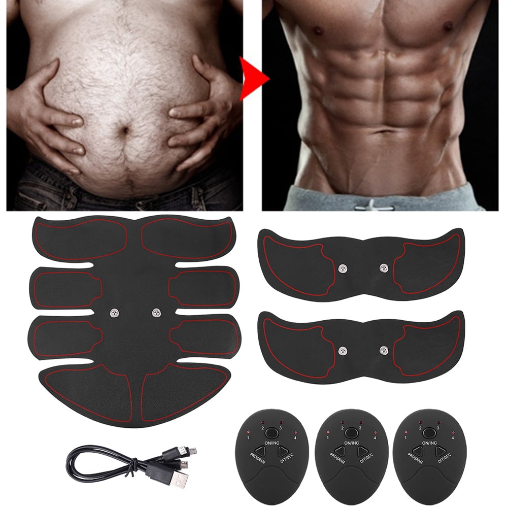 Greensen Rechargeable EMS Abdominal Toning Belt Muscle Toner Pad Body Fitness Abdomen Arm Leg