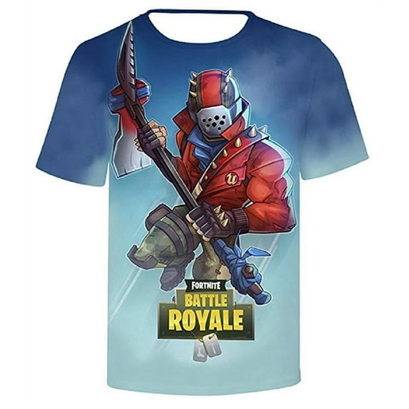 Fortnite Tshirt - 3D Print Design - Quick Dry - Crew Neck T-Shirt