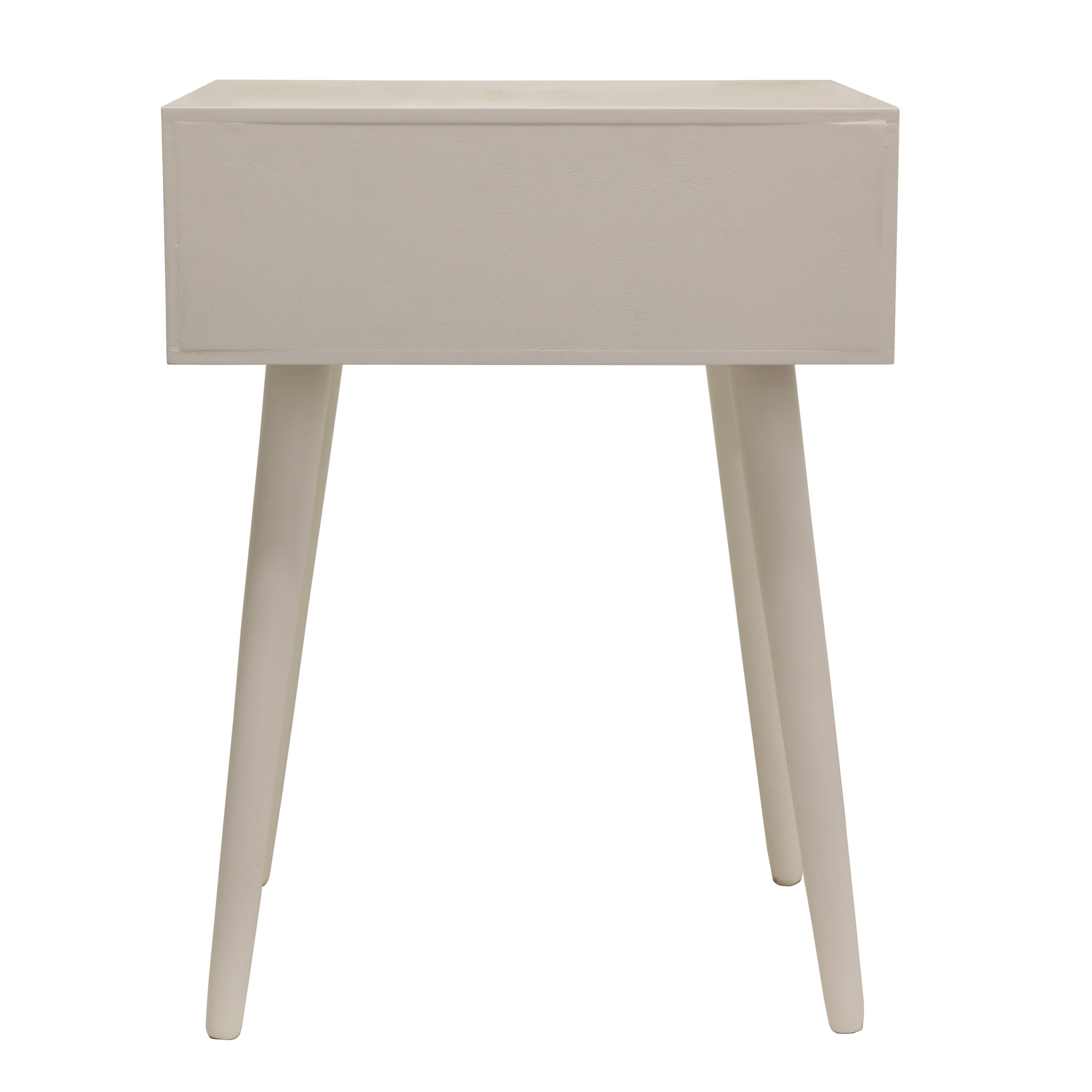 Decor Therapy Mid Century 1-Drawer Wood Side Table, 14'' x 18'' x 24'' - White