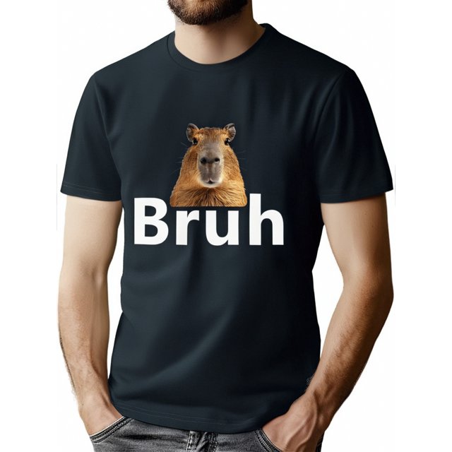 NEW LIMITED Capybara Bruh Funny Animals T-Shirt Tee For Adult, Men, Women, Teen, Teenager, Adolescent, Youth