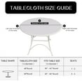 thumbnail image 2 of Triani 1Pcs Round Table Cloth Elastic Waterproof Oil Proof Table Cloth Fits Round Tables up to 36" -44" Diameter for Outdoor Picnic Dinner(Beige), 2 of 7