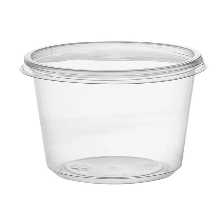 16oz Plastic Deli Containers With Lids Freezer and Microwave Safe 