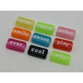 thumbnail image 4 of U8MO 100 Assorted Acrylic Inspirational Word Letter Rectangle Beads 15X8mm Kids Craft-Black with Neon Color, 4 of 9
