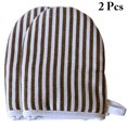 thumbnail image 2 of Bangcool Oven Mittens Stripe Heatproof Non-slip Cotton Linen Kitchen Mittens Baking Mitts, 2 of 10
