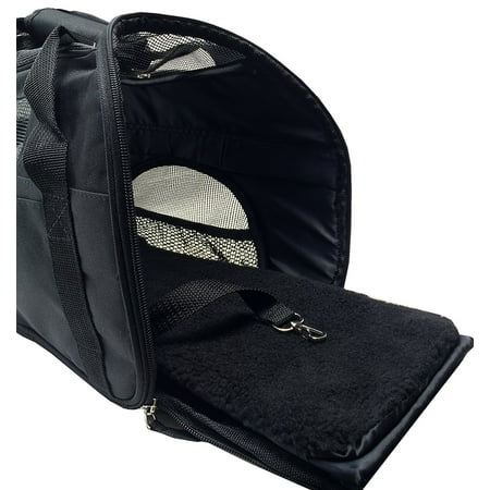 Small Black Carrier Soft Sided Cat / Dog Comfort Travel Tote Bag Extra Hanlde - wcy.wat.edu.pl