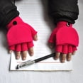 thumbnail image 3 of Guantes sin dedos Minnieouse para niños Rosa roja, 3 of 6