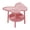 Pink, variant on odorsTT 2 Tier Modern Multifunctional Butterflies Shaped Side Table Coffee Table with Layered Storage Shelf Bedside Table Study Desk for Living Room Bedroom Office - Pink