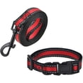 thumbnail image 1 of Collares de perro para perros medianos y grandes noche reflectante doble banda nailon pequeño animal mascota perro, 1 of 5