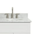 thumbnail image 4 of Ariel Hamlet 37 In. Right Offset Oval Sink Vanity With 0.75 In. Carrara White Countertop In White, 4 of 11
