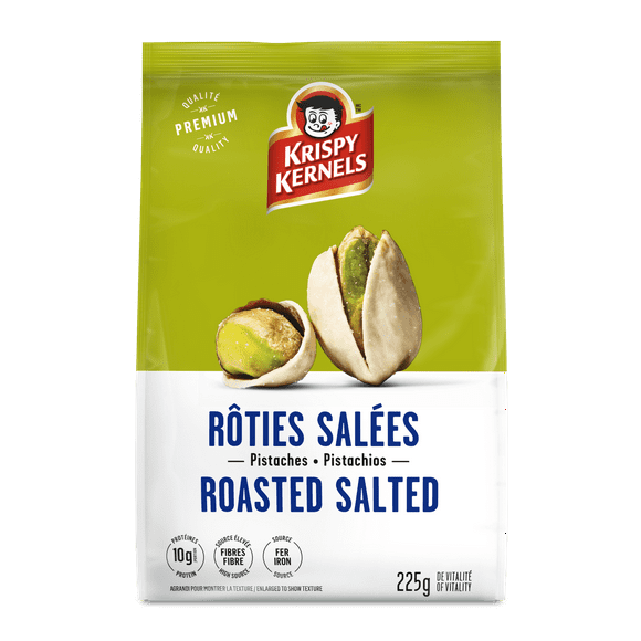 Krispy Kernels Roasted salted pistachios 225g, 225g