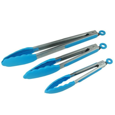 

Brand Clearance!BPA Free 3pcs Anti Corrosion Food Tongs Non Sticky Heat Resistant for Serving Salad Non Slip for Kitchen Cooking