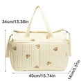 thumbnail image 3 of Embroidered Floral/Bear Mother Bag Large Capacity Diaper Bag for Moms Portable Bottle Nappy Organiser Case, 3 of 9