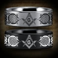 thumbnail image 2 of Tungsten Masonic Ring, 2 of 6