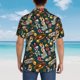 thumbnail image 4 of Balery Vintage Casino Chips Camisas hawaianas de manga corta para hombre, camisas playeras de corte holgado, camisas de vacaciones con botones,Large, 4 of 7
