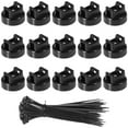 thumbnail image 2 of Magnetic Cable Zip Tie Mounts, 15 Pcs Magnets with 50 Pcs Cable Zip Ties, Multipurpose Magnetic Cable Holder for Cable Management, Wire Management Bases, Wire Cable Clips, 2 of 6