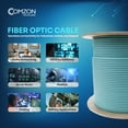 thumbnail image 7 of COMZON 1000ft Aqua OM3 Multimode Fiber Optic Cable 50/125, 10Gbit, Riser Rated, 2-Strand Fiber Indoor Distribution, 7 of 7
