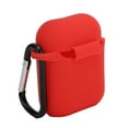 thumbnail image 2 of Headphone Protective Cover Case Anti‑Lost Silicone Protector with Carabiner for IOS Earbuds 1/2Red, 2 of 8