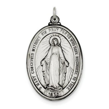 Sterling Silver Antiqued Miraculous Medal